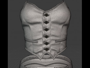 Clothing high-poly Leather Costume Modelo 3D
