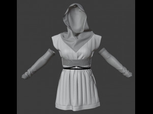 Clothing high-poly Medevial Down jacket Modelo 3D