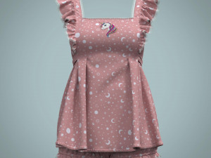 Clothing high-poly Pajamas Modello 3D