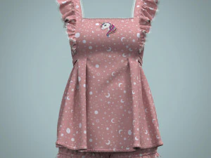 Clothing high-poly Pajamas 3D Model