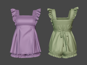 Clothing high-poly Pajamas Modello 3D