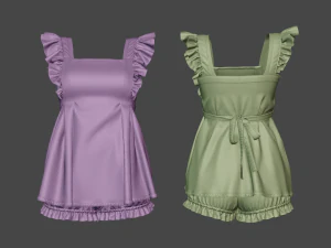 Clothing high-poly Pajamas 3D Model