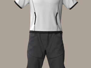 Clothing high-poly Set Sport Casual 3D Model