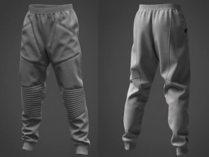 Clothing high-poly Set Sport Casual 3D Model