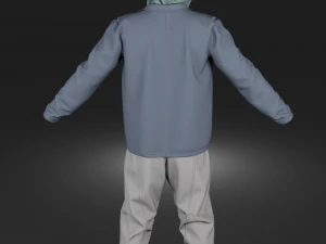 Clothing high-poly Set Sport Casual 3D Model