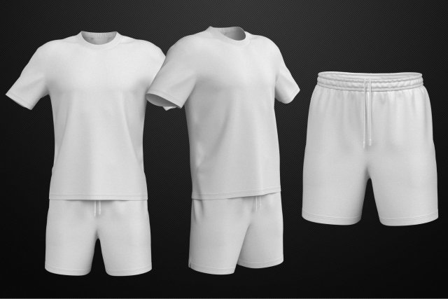 Clothing high-poly Set T-shirt Pants 3D 模型 .c4d .max .obj .3ds .fbx .stl .blend 