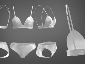 Set Clothing high-poly Nightwear 3D 모델