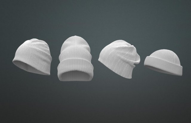 Set Clothing high-poly Knit Hats Modelo 3D .c4d .max .obj .3ds .fbx .stl .blend 