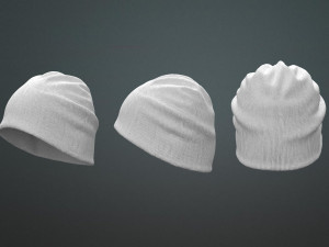 Set Clothing high-poly Knit Hats Modelo 3D