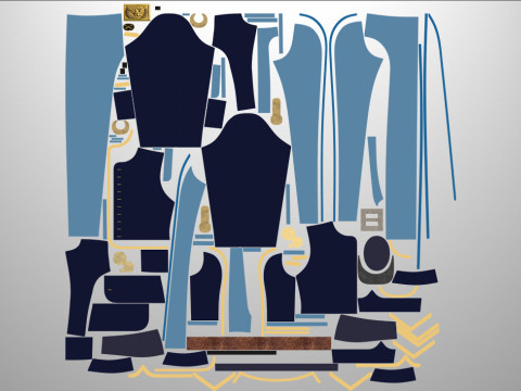 Clothing high-poly Federal cavalry uniform 3D 模型