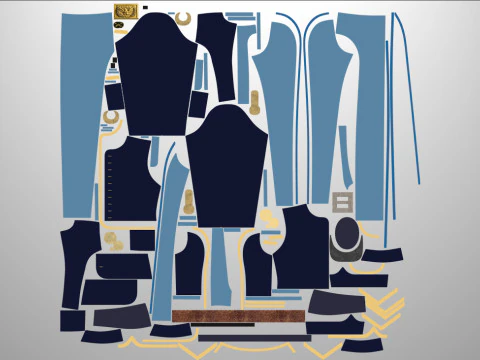 Одежда высокополигональная униформа Федеральной кавалерии 3D Модель