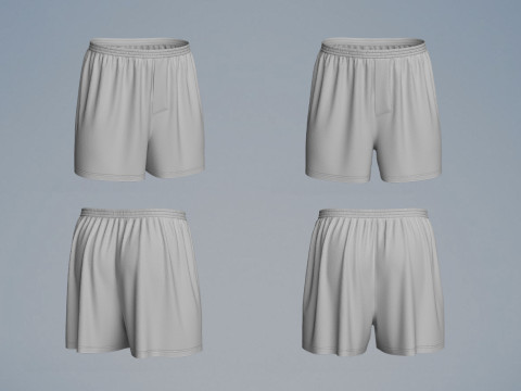 S Set Clothing high-poly Mans Underwear 3D Model