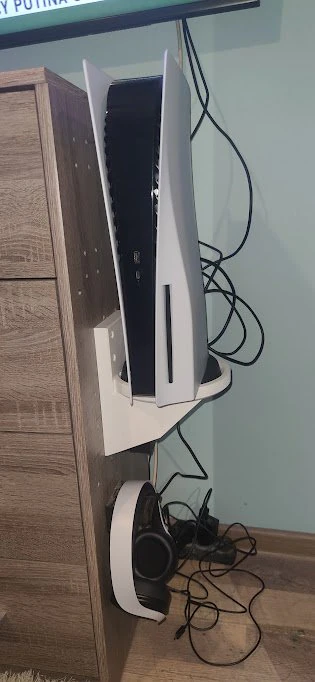 Playstation PS5 Mount Holder 3D Print Model .c4d .max .obj .3ds .fbx .stl .blend 