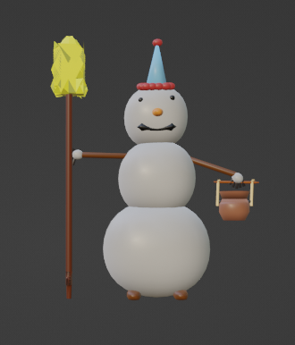 Snowman 3D 模型 .c4d .max .obj .3ds .fbx .stl .blend 