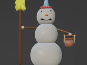 Sneeuwman 3D Model