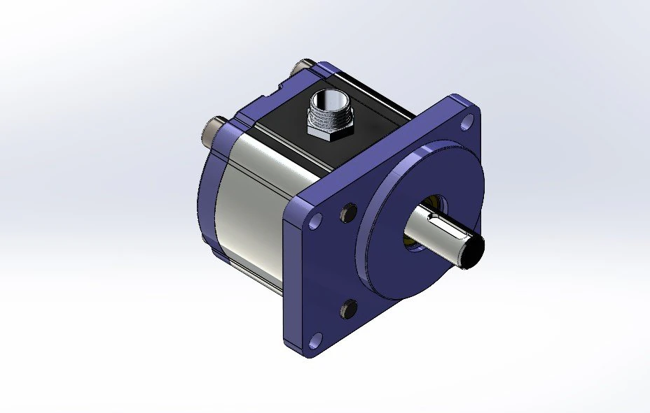Gear pump 3D Model .c4d .max .obj .3ds .fbx .stl .blend 