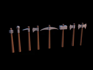 LOW-POLY Instruments 3D Model