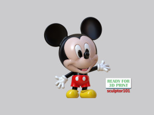 Bandai Mickey Mouse capsule version - welcome pose 3D print model 3D Print Model