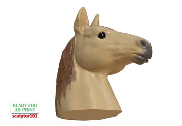 Horse Bust 3D printable model Free 3D Print Model in Sculpture 3DExport