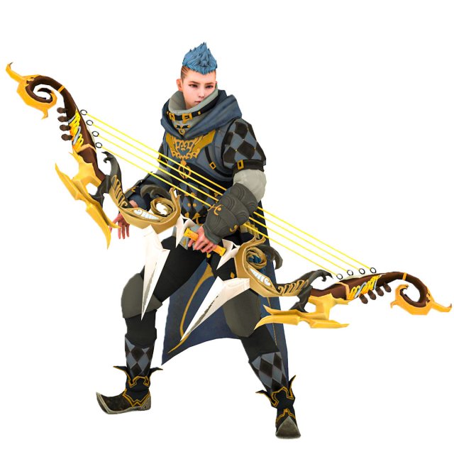 3D Archer Rigged Hair 3D Model .c4d .max .obj .3ds .fbx .stl .blend