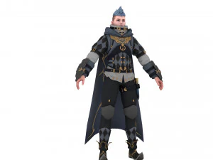 3D Archer Rigged Hair 3D Model