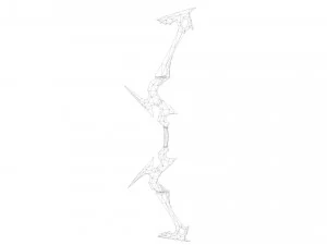 3D Archer Rigged Hair 3D Model