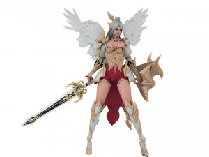 Evora Angel Female Character 3D Model
