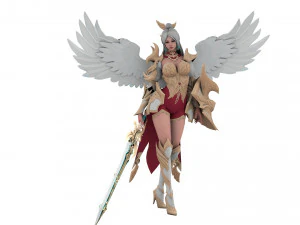Evora Angel Female Character 3D Model