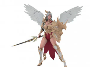 Evora Angel Female Character 3D Model