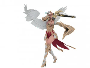 Evora Angel Female Character 3D Model