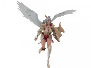 Evora Angel Female Character 3D Model