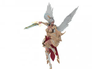 Evora Angel Female Character 3D Model