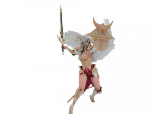 Evora Angel Female Character 3D Model