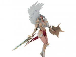 Evora Angel Female Character 3D Model