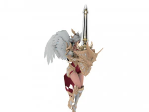 Evora Angel Female Character 3D Model
