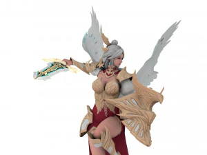 Evora Angel Female Character 3D Model
