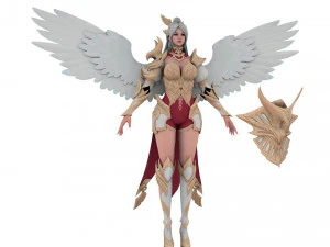 Evora Angel Female Character 3D Model