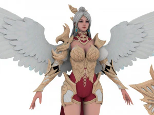 Evora Angel Female Character 3D Model
