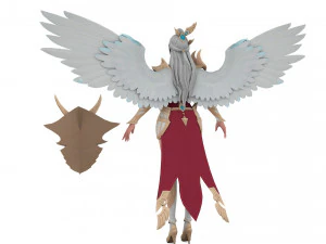 Evora Angel Female Character 3D Model