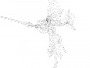 Personnage féminin Evora Angel Modèle 3D