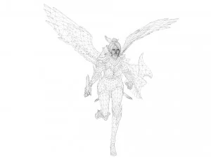 Evora Angel Female Character 3D Model