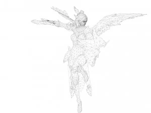 Evora Angel Female Character 3D Model