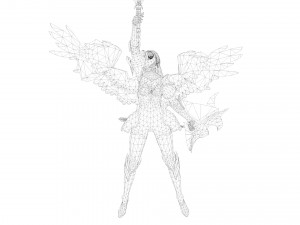 Personnage féminin Evora Angel Modèle 3D