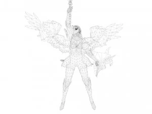 Evora Angel Female Character 3D Model