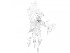 Evora Angel Female Character 3D Model