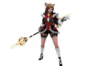 Supery girl 3 rigged 3D Model
