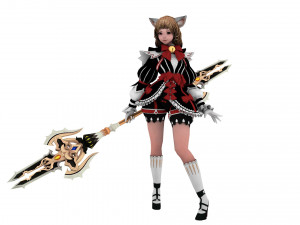 Supery girl 3 rigged 3D Model
