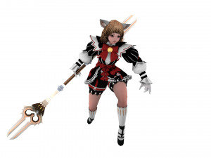 Supery girl 3 rigged 3D Model