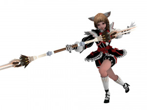 Supery girl 3 rigged 3D Model