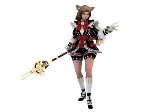 Supery girl 3 rigged 3D Model